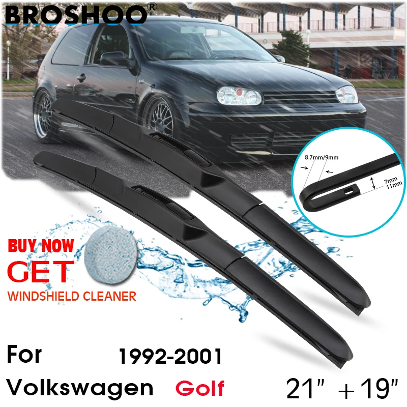 

Car Wiper Blade Front Window Windscreen Windshield Wipers Blades J hook Auto Accessories 21"+19" For Volkswagen Golf 1992-2001