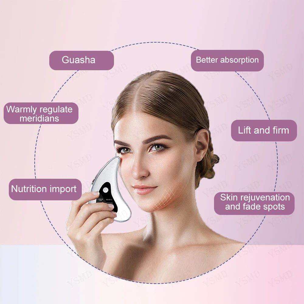 Skin Scraping Facial Massage Machine Skincare Tools for Lifting Gua Sha Double Chin Remove Neck Care Electric Face Eye Massager