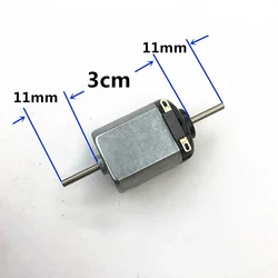 DC 1.5V-3V 14000RPM Mini 130 Motor Dual Shaft Double 2mm Axis DIY Hobby Toy Car Fan Model Micro 15mm*20mm Electric Motor