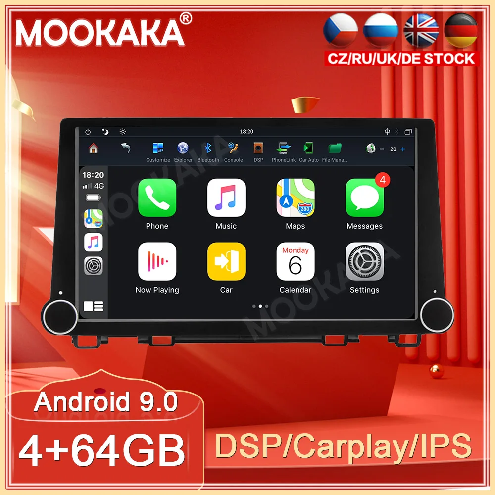 

4+64G Android 9 For Honda CRV 2017 - 2020 Car GPS Navigation Streaming Media Multimedia Player Head Unit Auto Radio