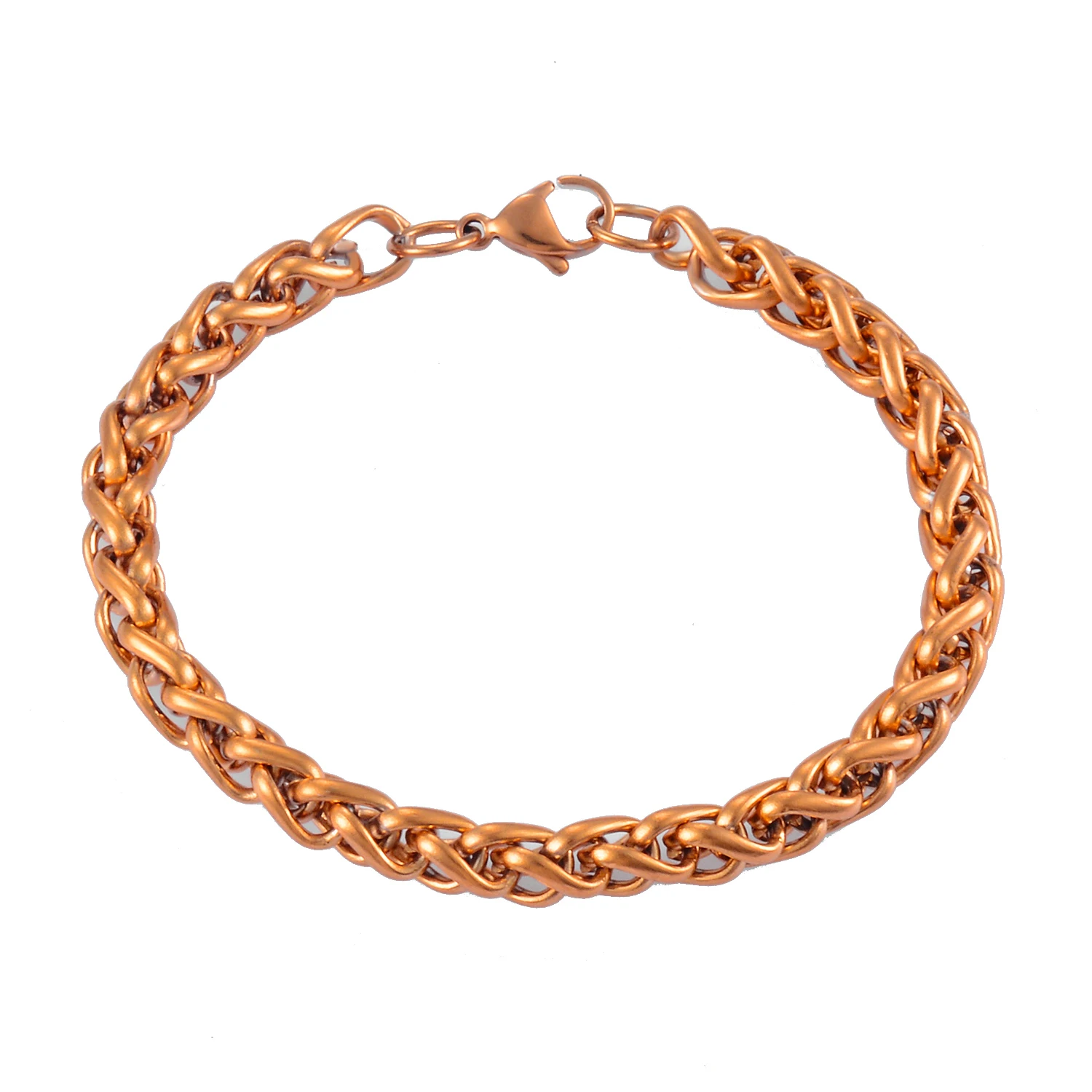 Waterproof Stainless Steel Wheat Chains Bracelet Gold Color High Quality Jewelry For Men And Women In Various Colors