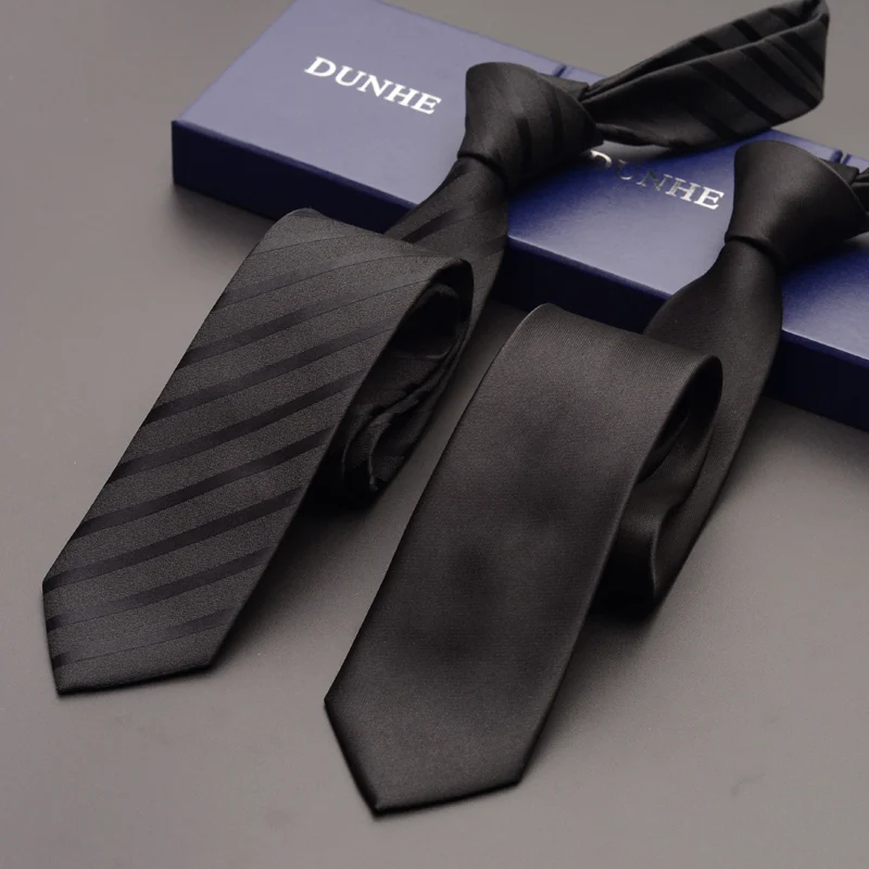 

High Quality 2024 Fashion New Wedding Ties for Men's Tie slim 6cm Necktie Designers Brand Formal Neck Tie with Gift Black