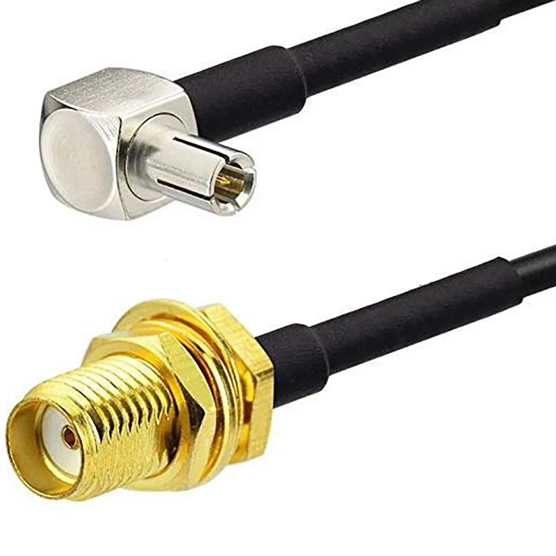 Right Angle TS9 to SMA female extension cable TS-9 90 degrees connector signal connection RG174 20cm pigtail adapter cable