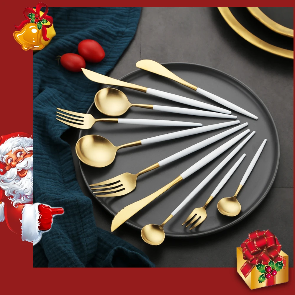 Dinnerware Cutlery Set Tableware Set Gold Cutlery Stainless Steel Spoon Fork Spoon Tableware Kitchen Spoon And Fork Set