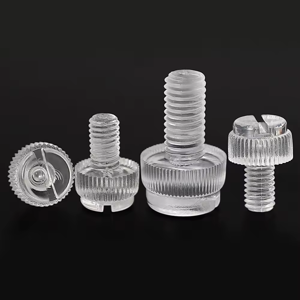 10/20Pcs M3 M4 M5 M6 M8 Acrylic Clear Transparent Plastic Knurl Slotted Head Adjust Toolless Hand Tighten Thumb Bolt Screw