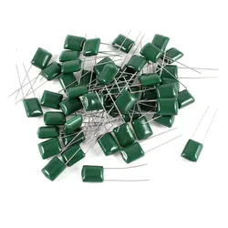 50pcs 100V Polyester film capacitor 220PF 470PF 1nF 2.2nF 10nF 100nF 2A471 2A102 2A152 2A222 2A392 2A332 2A472 2A103 2A473 2A104