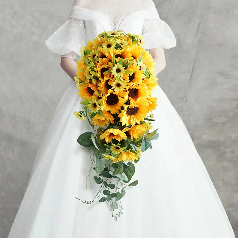 Garden Style Wedding Flowers Bridal Bouquets Sunflowers Bouquet