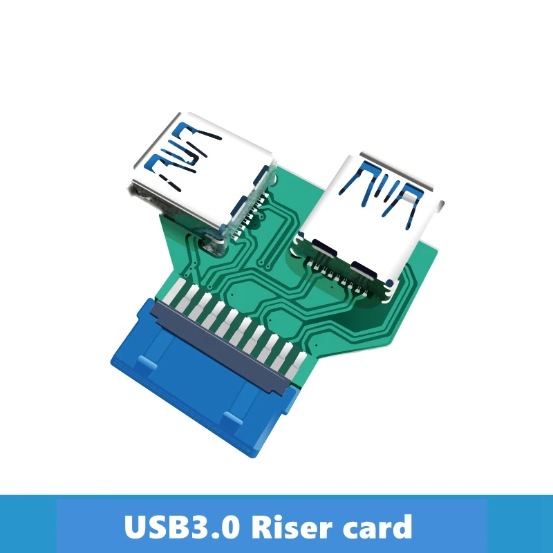 Gratis Verzending ADT-LINK Moederbord 19-Pin USB3.0 19pin Riser Kaarten Nas Ingebouwde Bootable Usb 3.0 Riser Adapter kaart