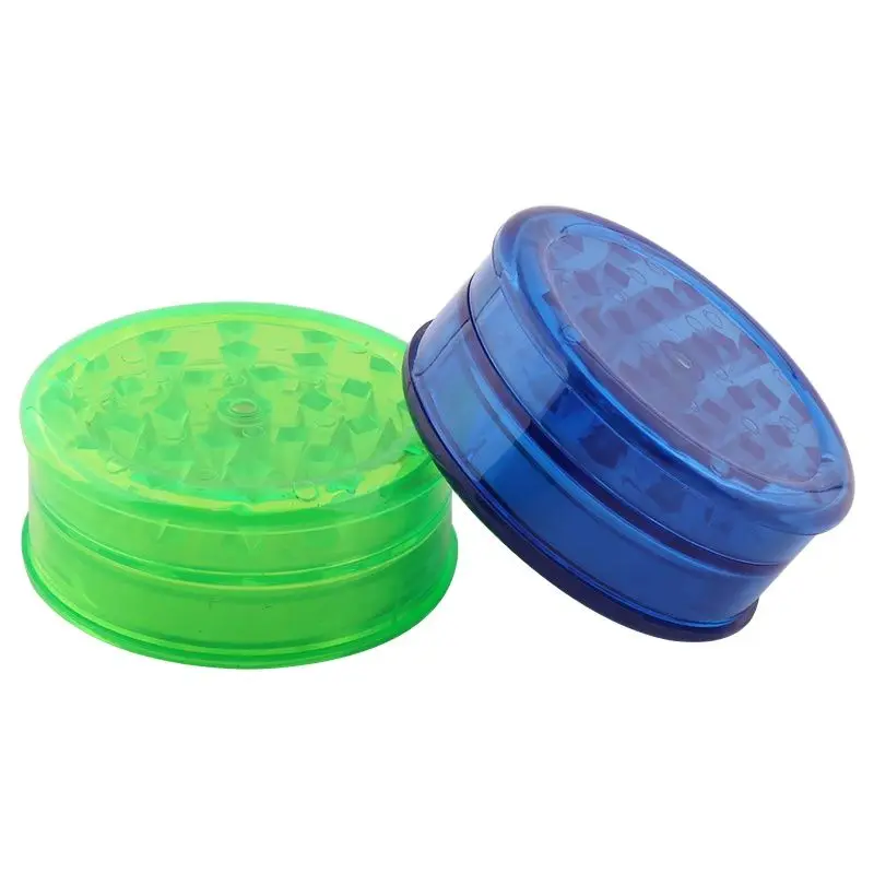 

60MM 3 Layers Plastic Herb Grinder Hand Muller Smoking Accessories Color Random Factory Wholesale