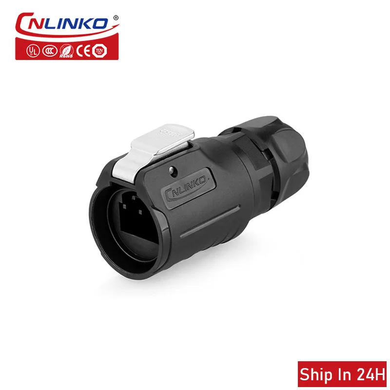 Cnlinko LP16 Industrial Aviation 8P8C Cat5e Waterproof RJ45 Ethernet Signal Connector for LED Display Scree Switch Equipment