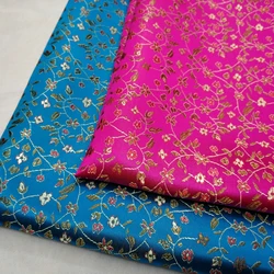 75x50cm floral style damask silk satin brocade jacquard fabric costume upholstery furniture curtain clothing material