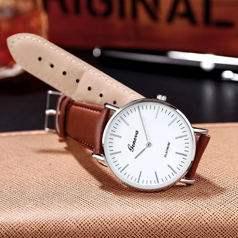 New Men Luxury Watches Famous Brand Women Thin Leather Strap Watch Men Business Casual Quartz Watch Relogio Masculino Hot Sale