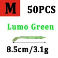 50 piezas de color verde lumo m