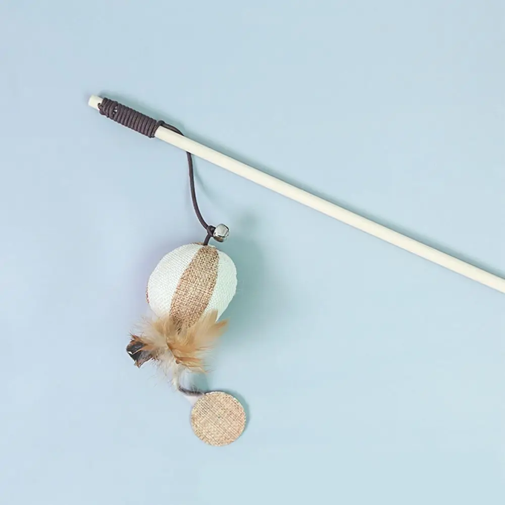 

Wood Funny Cat Accessories Cat Catcher False Mouse Cat Interactive Animal Feather Cat Rod Pet Supplies Teaser Stick Pet Cat