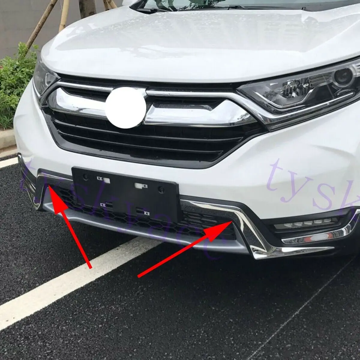 Chrome Front Grill Cover Trim For Honda CR-V CRV 5th 2017 2018 2019 Car Head Grille Accessories Exterior Molding