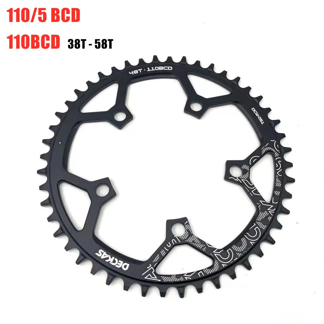 Deckas 110/5 BCD 110BCD Road Bike Narrow Wide Chainring 36T-58T Bike Chainwheel Forshimano Bicycle Crank Accessories