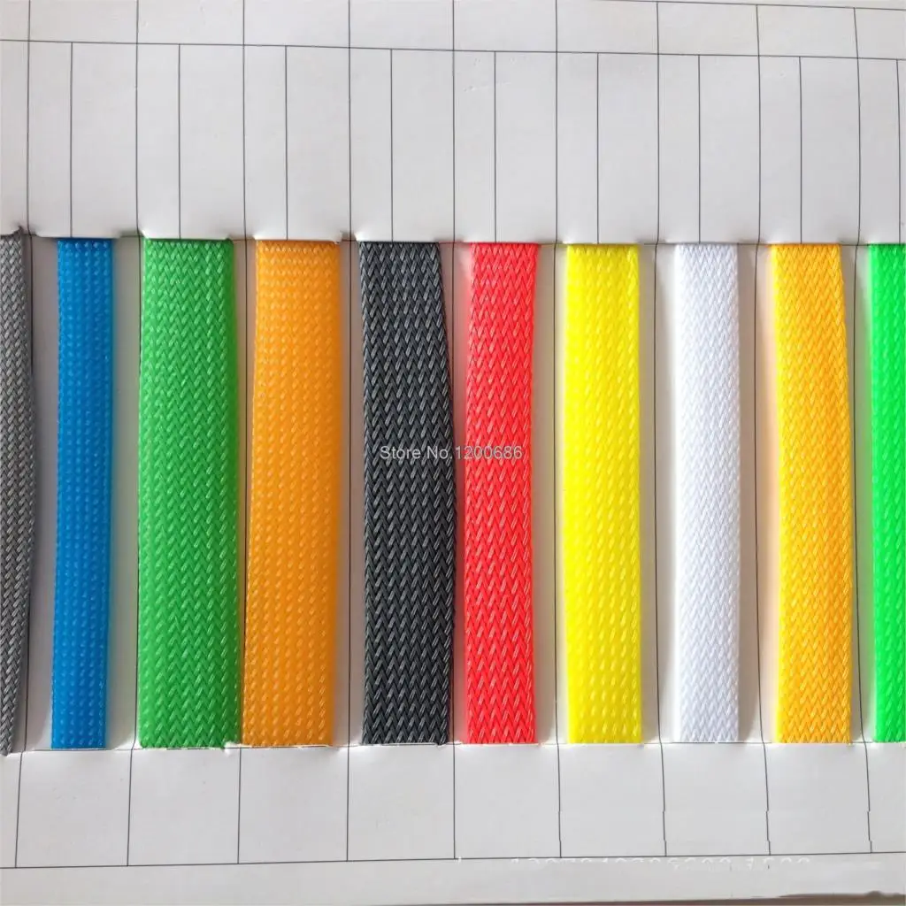 

14MM 5M color Insulation Braided Sleeving Tight PET Wire Cables Protection Expandable Cable Sleeve Wire Loom