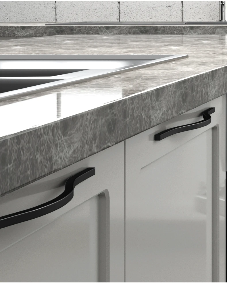 TONA Black Cabinet Handle Cabinet Pulls Drawer Handle Knobs Cupboard Handles Furniture Hardware Dresser Knobs Bathroom