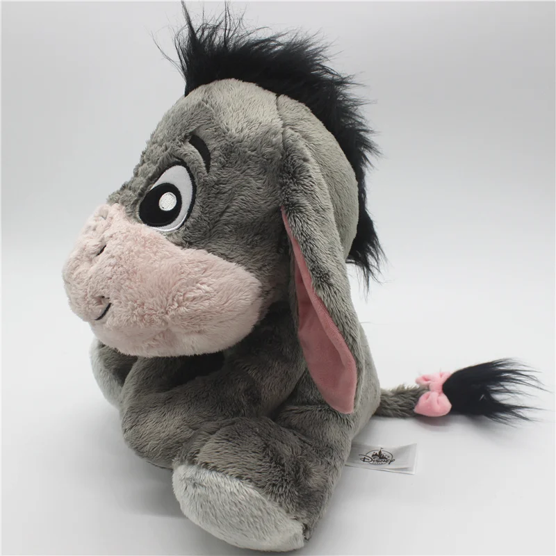 Muñeco de juguete de peluche suave para niños y niñas, muñeco de dibujos animados de animales, Donkey Stuff, color gris, 28cm, 1 unidad