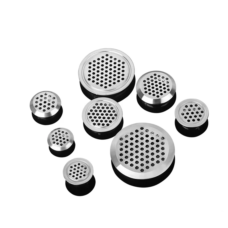 

10pcs Round Cabinet Air Duct Vent Dia 19mm-35mm Steel Louver Mesh Hole Plug Decoration Cover Wardrobe Grille Ventilation Systems