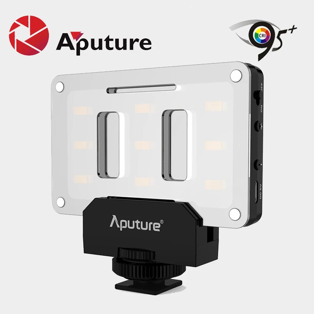 

Aputure AL-M9 LED Video Light Pint-Sized LED Fill Light Mini Video Light with 9 SMD Bulbs TLCI 95+ 9 Steps Adjustable Brightness