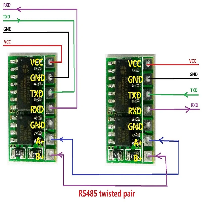 Transcsec Convertisseur Tech, Série UART vers RS485 éventuelles 3485, 3.3V, 1 PC