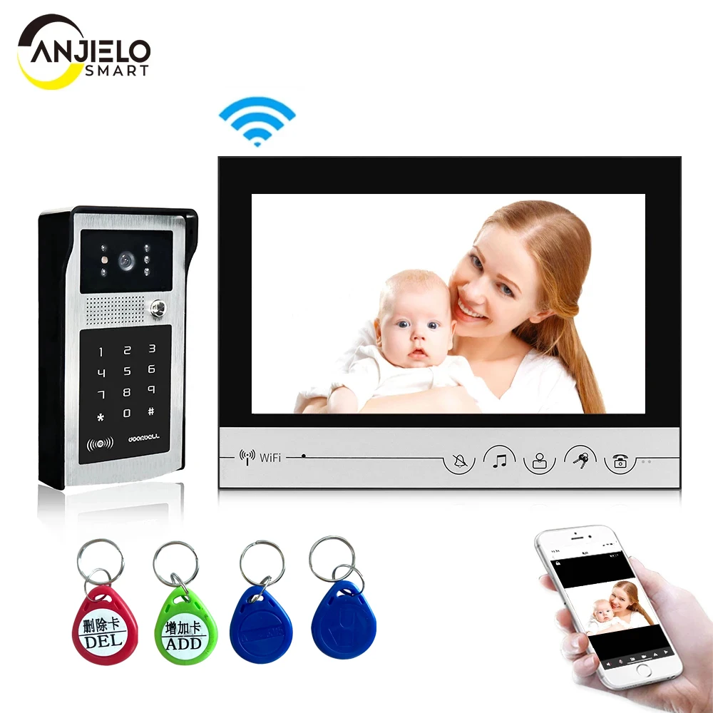 Wifi Smart 9 Inch Home Video Deurtelefoon Intercom Systeem Wachtwoord Unlock Hd Screen Intercom Systeem