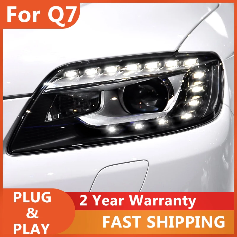 

LED Head Lamps Audi Q7 2006-2015 LED DRL Lights LED Dynamic Turn Signal Lights Bi-Xenon Low/High Beam Auto Accessories