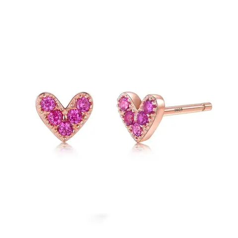 Серьги-гвоздики Modian из серебра 925 с фианитом — изображение продукта