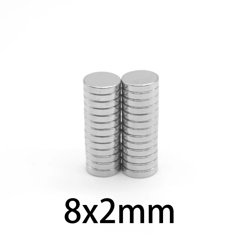 

8x2 mm NdFeB Mini Small circular Magnets 8mmx2mm Fridge N35 Neodymium Magnet Dia 8x2mm Permanent Magnets 8*2