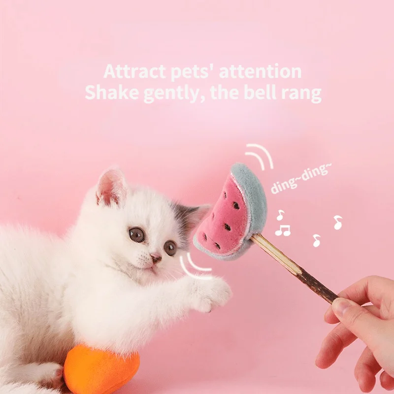 Cat toy cat Mint lollipop toy wood Tianliao self hi bite resistant interactive toy pet products