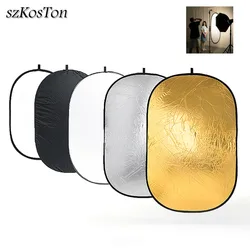 New Portable 60x90cm Oval Reflector For Indoor Outdoor Shooting Foldable Photography Studio Photo Collapsible Light Reflector