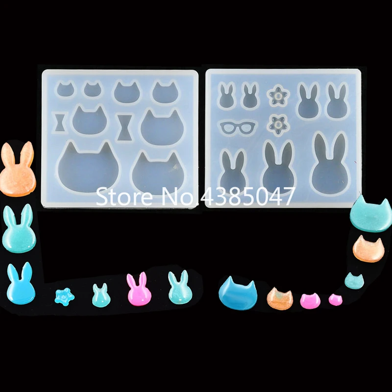 1PC Cat Rabbit DIY Necklace Jewelry Mold Pendants Crystal Scale Jewelry Resin Molds for Jewelry Making Tool