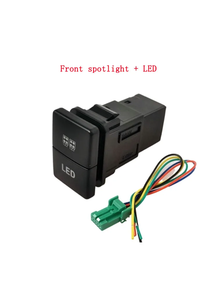 1pc Dual Key Switch Dual Switch Fog Lights Central Lock LED