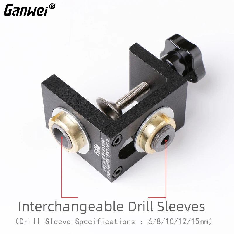 Ganwei 3 in 1 Small Hole Punch Woodworking Doweling Jig Kit With Positioning Clip Adjustable Drilling Guide New Tools