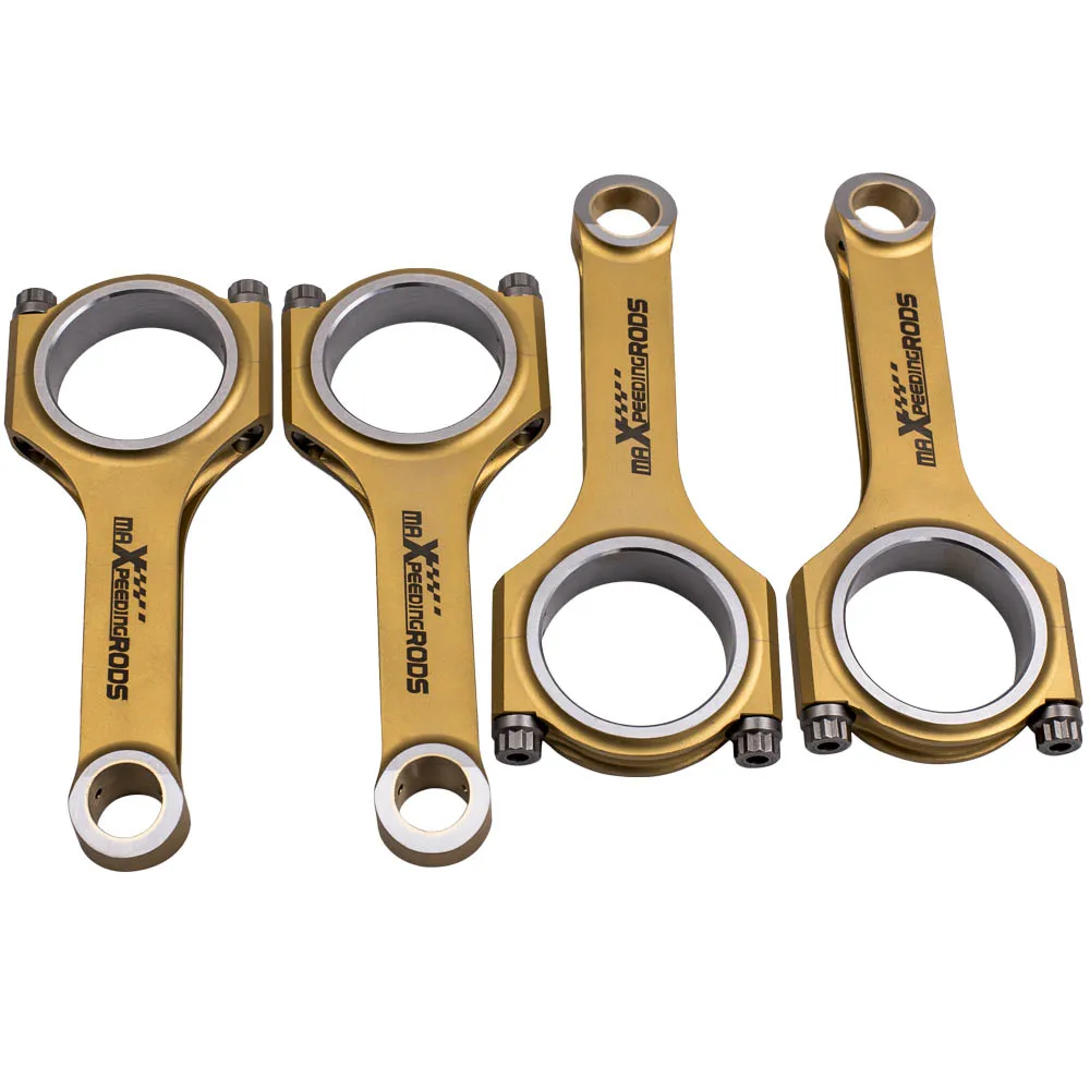 4pcs Titanizing Connecting Rods for VW 2.0 TDI PD140 / PD170 ASZ BKD 5.669in