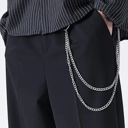 Punk Rock Metal Pants Waist Chains Men Women Fashion Hip-hop Key Chain Big Ring Wallet Keychain Jeans Unisex Jewelry Gift