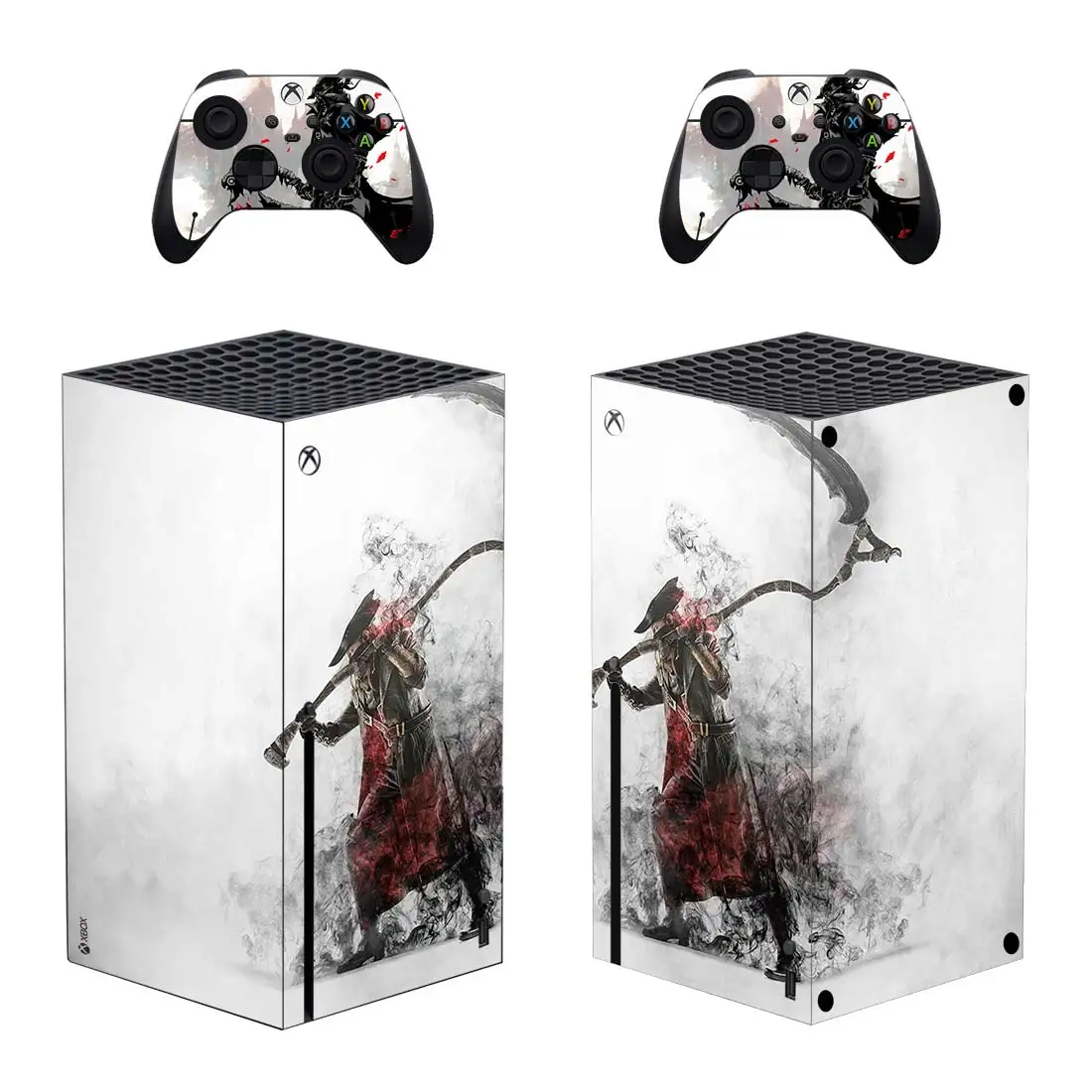Bloodborne Style Xbox Series X Skin Sticker for Console & 2 Controllers Decal Vinyl Protective Skins Style 1