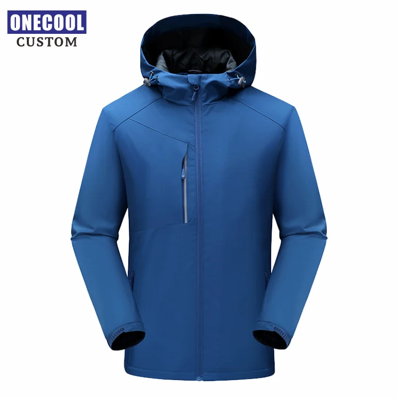 New Winter Jacket Custom Logo Men Women Windproof Hooded Outwear Casual Overcoat Fashion Thick Velvet Warm Coat ONECOOL