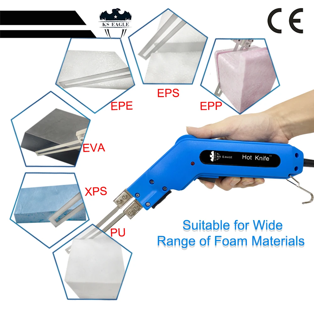 KS EAGLE Electric Hot Knife-Pro Foam Cutter Styrofoam Cutting Tool Kit- with Blades and Accessories,250W 110V