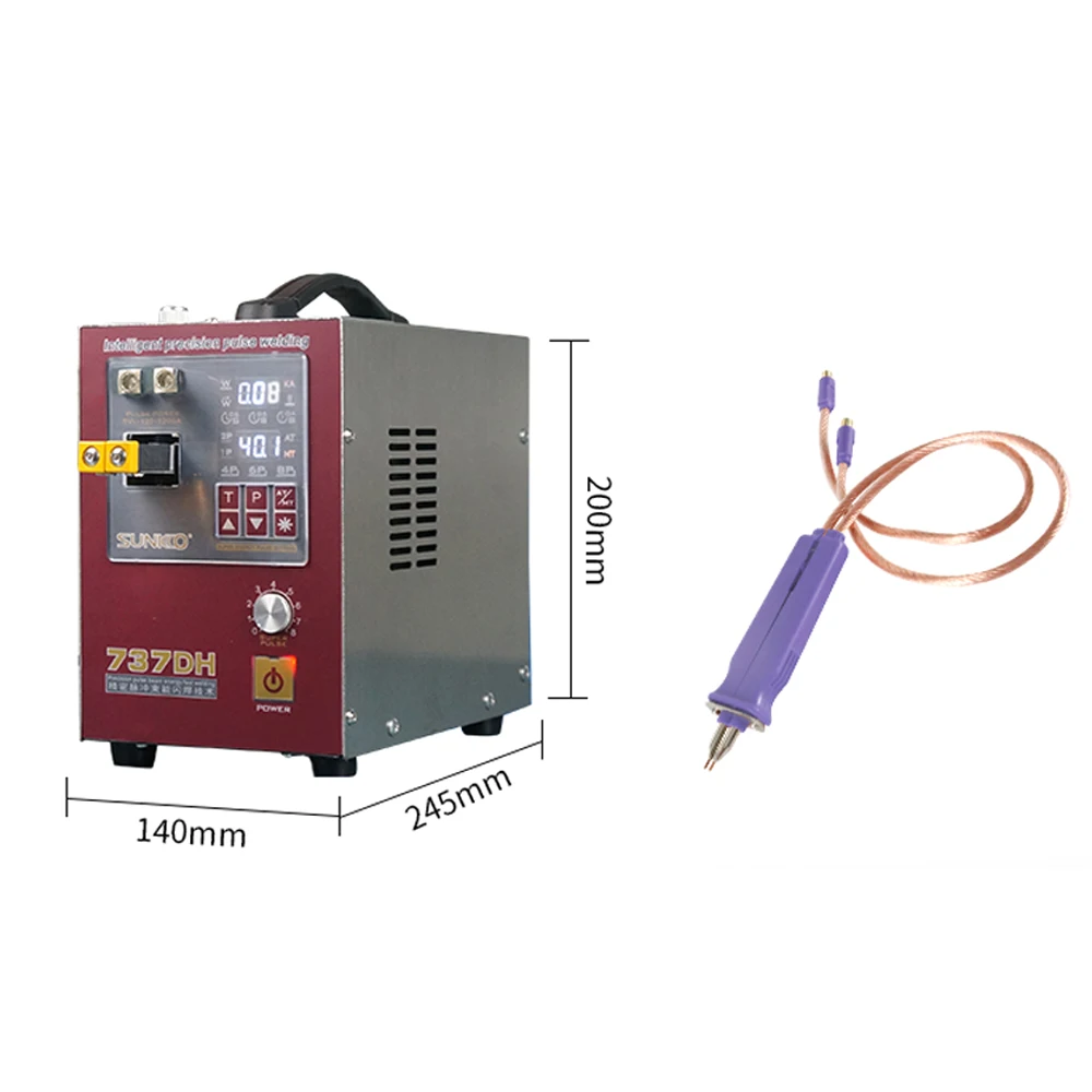 SUNKKO 737DH spot welder 4.3KW induction delay touch welding machine small 18650lithium battery spot welding machine nickel Stri