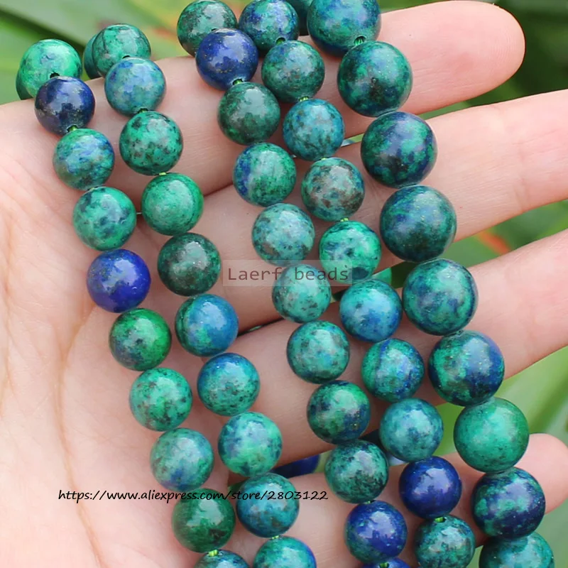 Fctory Price Natural Lapis Lazuli Phoenix Stone Malachite Azurite Beads 15\'\'/ Strand 4-12MM Pick Size For Jewelry Making