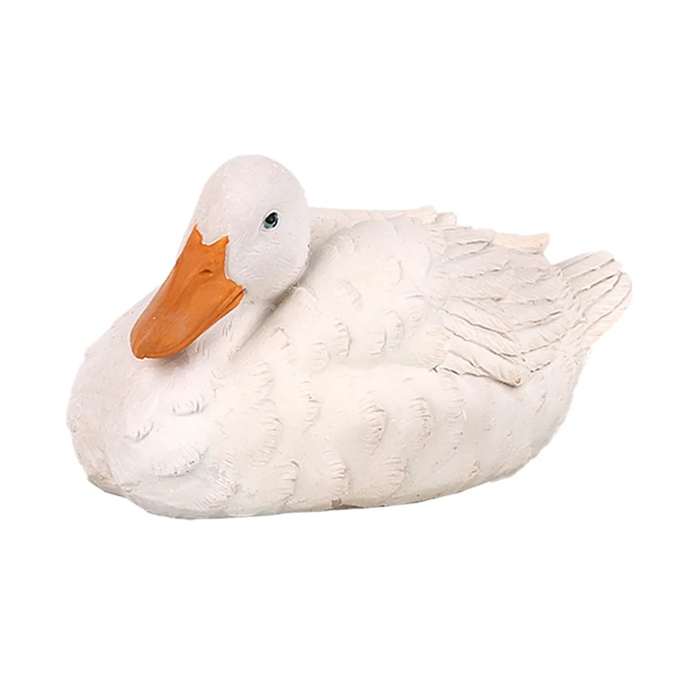 

Simulation Duck Ornaments Pendent Piece Layout Resin Process Crafts White Gardening Supplies Decoration Art Courtyard Statue