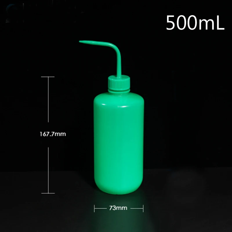 LINYEYUE-botella de plástico verde para lavado de tatuajes, dispositivo de medición de laboratorio, 500ml