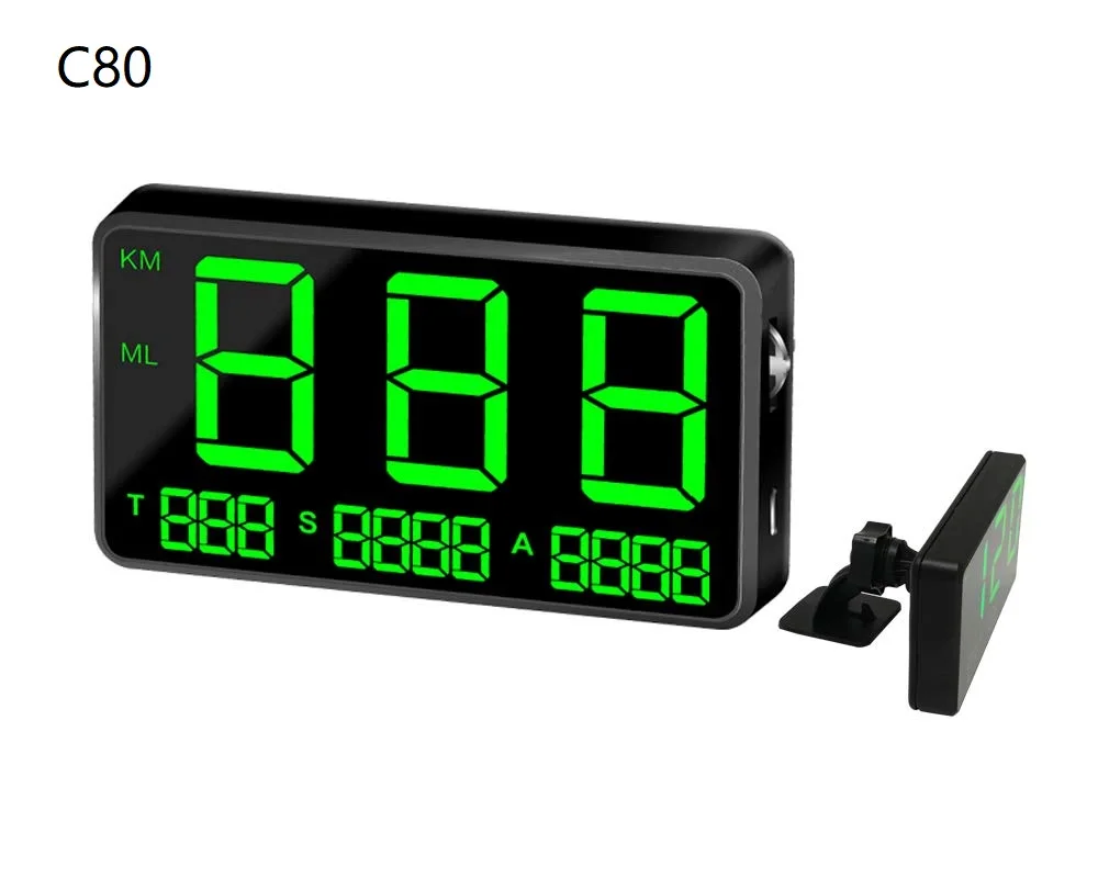 ELING GPS HUD Speedometer Odometer Car Digital Speed Display MPH Over Speed Alarm Clock for All Vehicles Car Boat