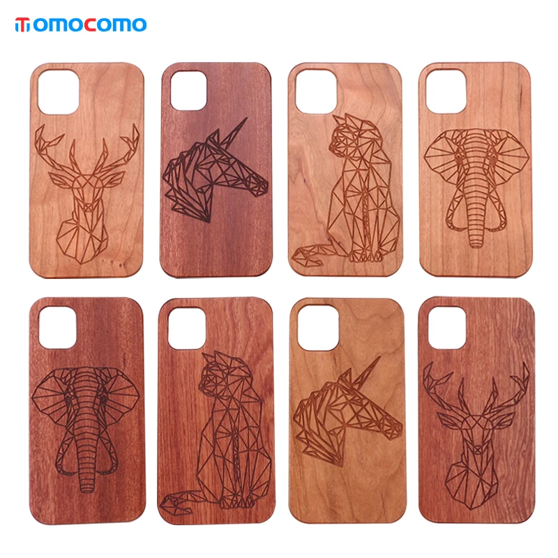 

Wood Phone Case Cute Animals Cat Deer Unicorn For iPhone 14 14ProMax 14Plus 13Promax 13 12 11 12 Mini Phone Cover