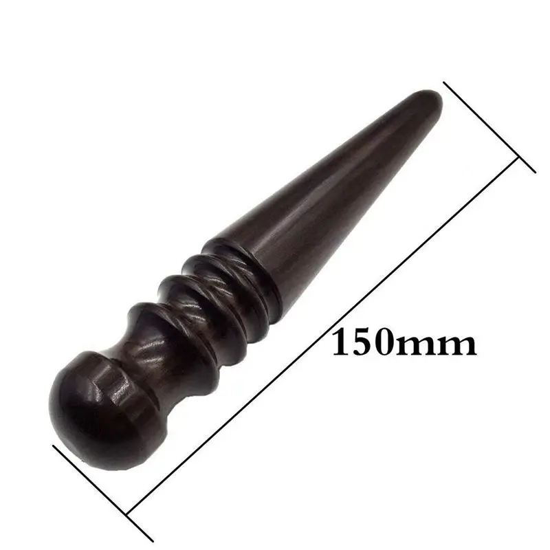 2 Pcs Leathercraft Slicker Round Burnisher , Ebony Wood Leather Burnisher Leather Slicker Tool, Leather polished rods Edge Slick