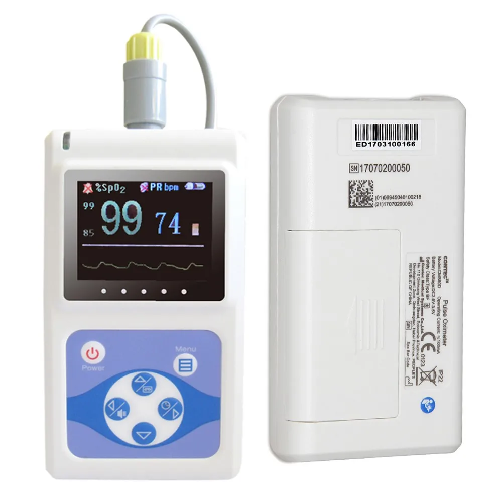 CMS60D Handheld Pulse Oximeter Adult Paediatric Neonatal Veterinary Probe Blood oxygen Saturation Monitor VET SPO2 Sensor