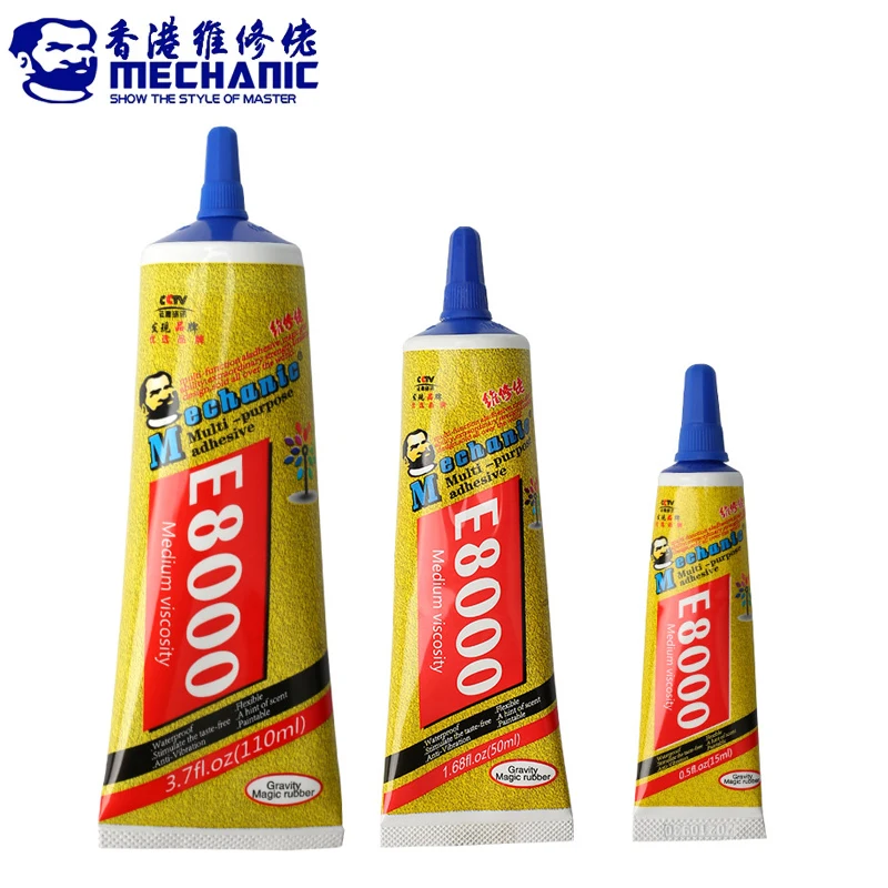 MECHANIC 15ml/50ml/110ML E8000 Universal Transparent Liquid Adhesive Glue for Crafts Crystal DIY Fix Phone Screen Glass