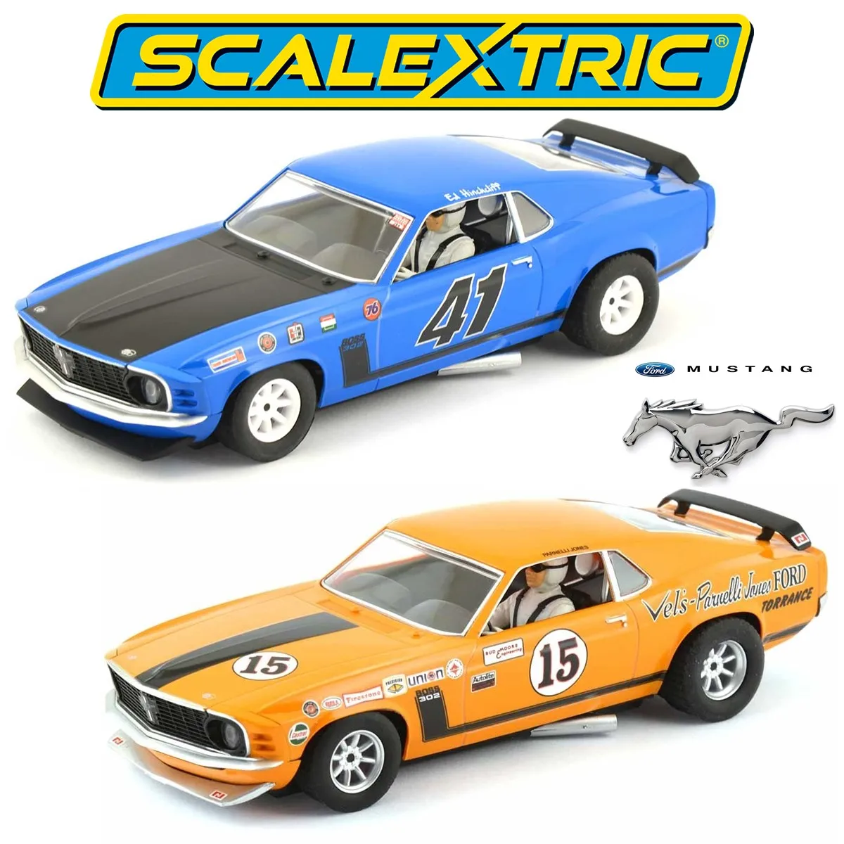 Scalextric Slot Car 1:32 Ford Mustang Boss 302 C3538/C3613/C3651